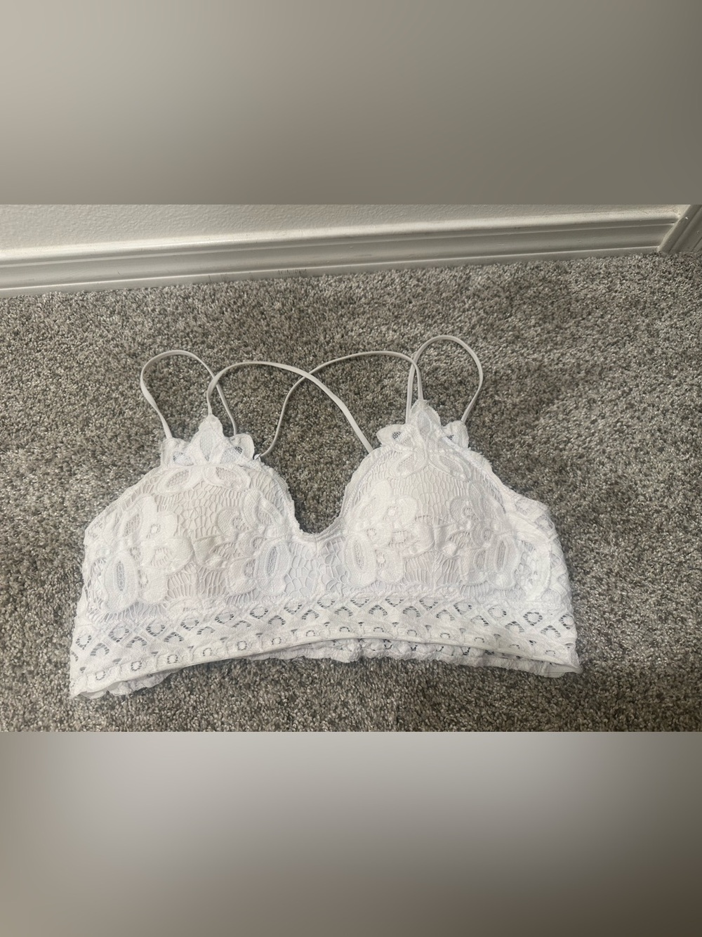 Cherish XL White Lace Bralette